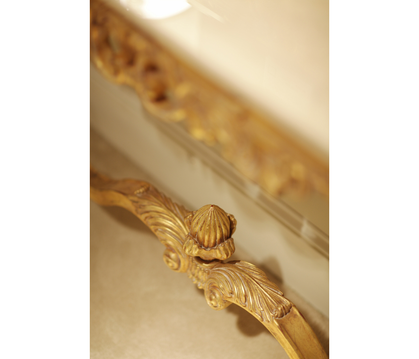 Marble Topped Baroque Gilded Console