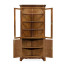 Serpentine Walnut Corner Cabinet