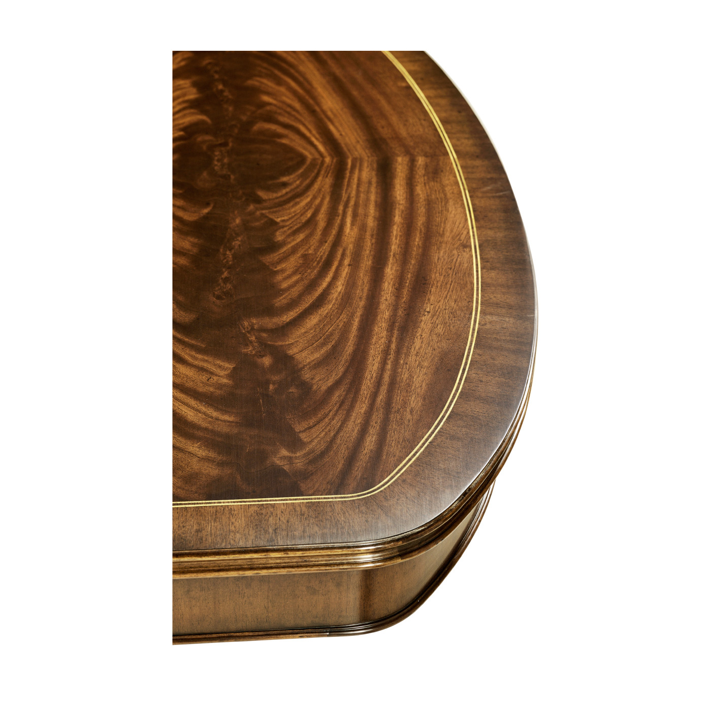 Crotch Walnut Triple Pedestal Dining Table 158