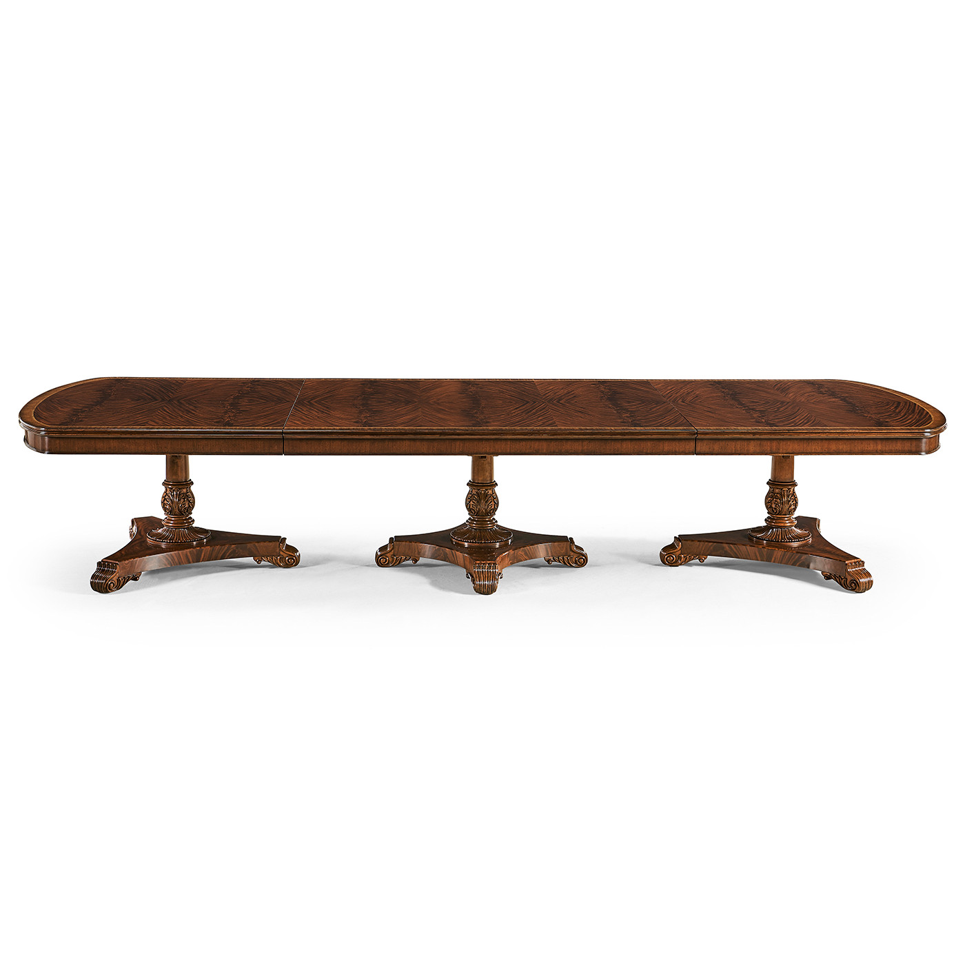 Mahogany Triple Pedestal Dining Table 158
