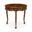 Mahogany Three Legged Round Side Table Scallop Shells