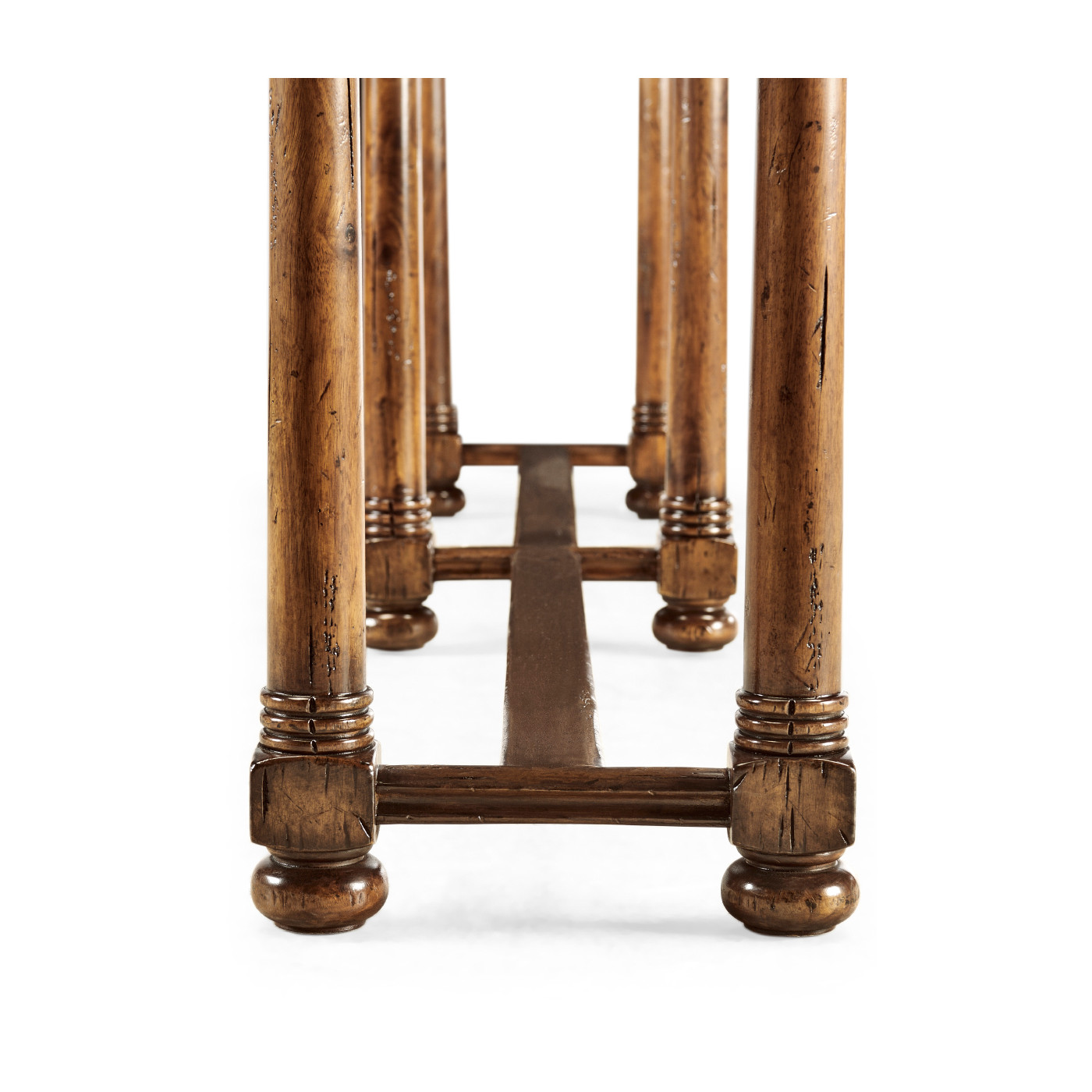 Large Walnut Oyster Parquet Console