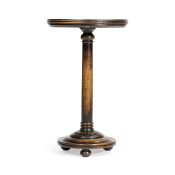 Small Golden Ale Round Lamp Table