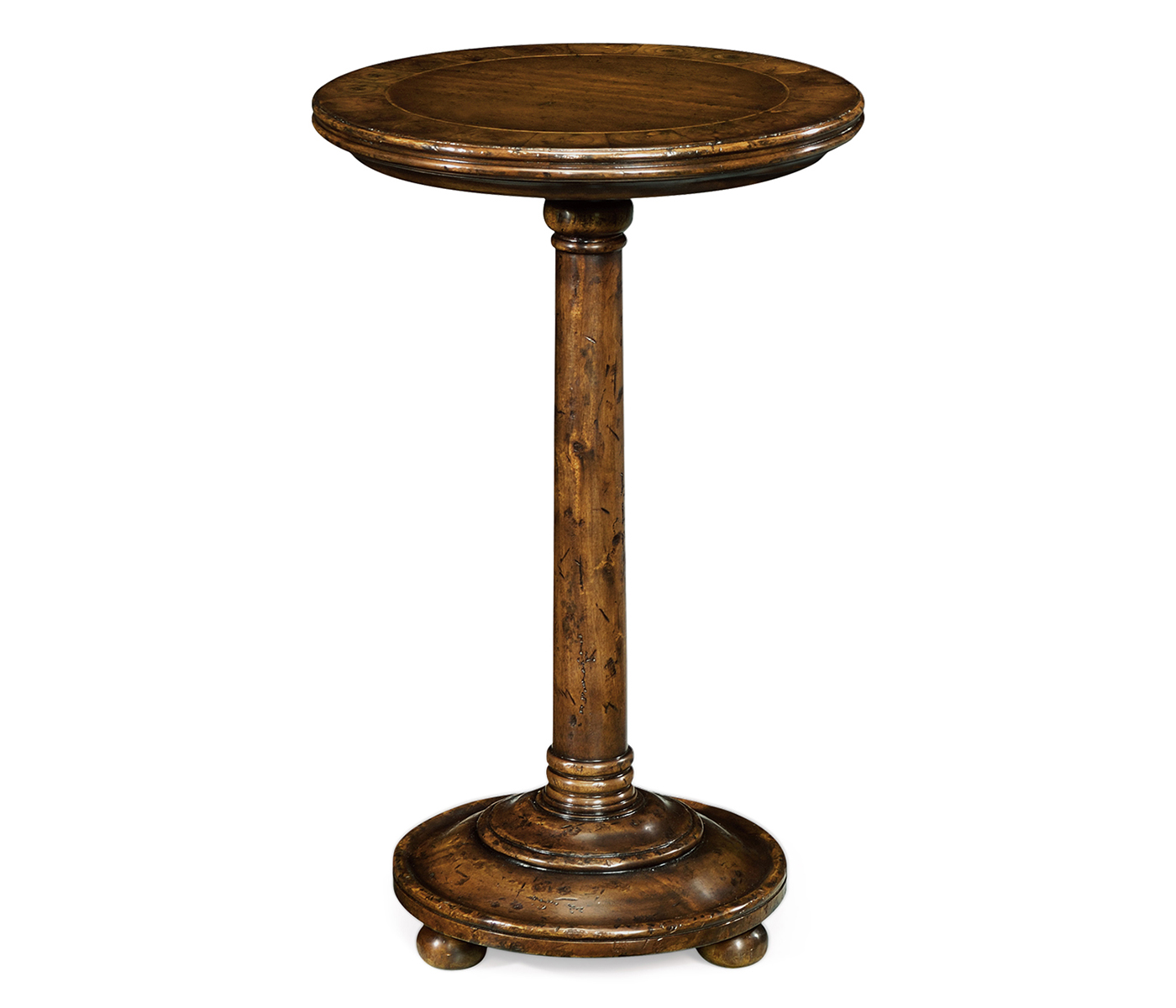 Small Walnut Oyster Round Lamp Table