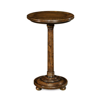 Small Walnut Oyster Round Lamp Table