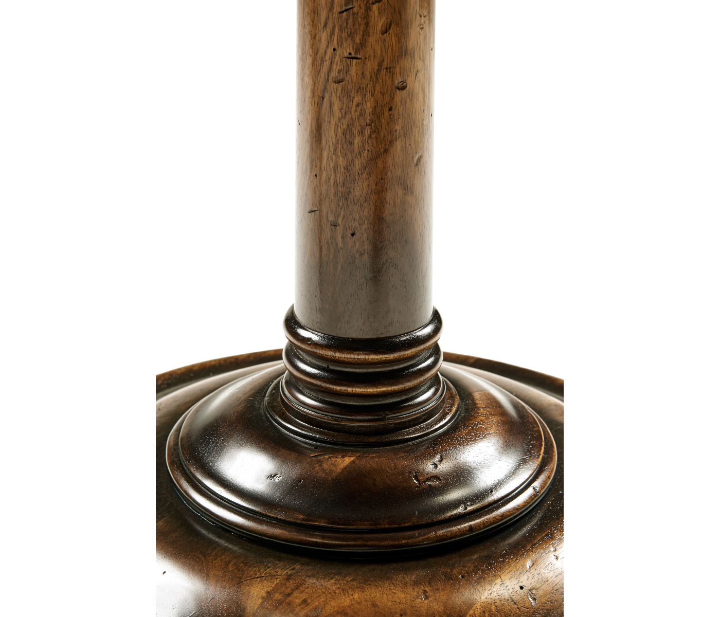 Large Golden Ale Round Lamp Table