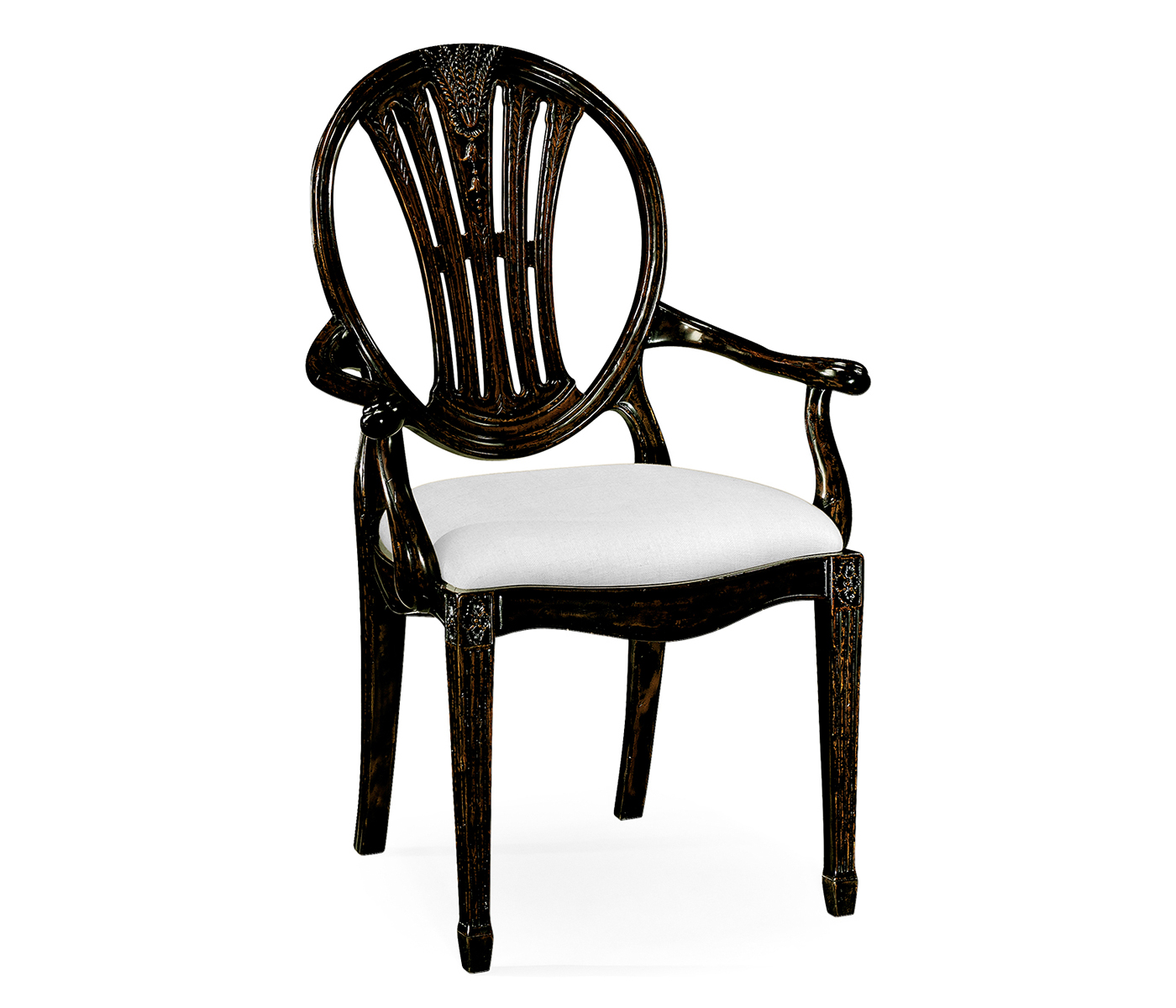 Hepplewhite Wheatsheaf Honey Black Arm Chair