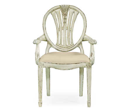 Hepplewhite Wheatsheaf Off-White Arm Chair