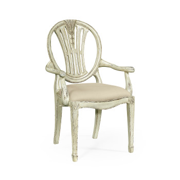 Hepplewhite Wheatsheaf Off-White Arm Chair