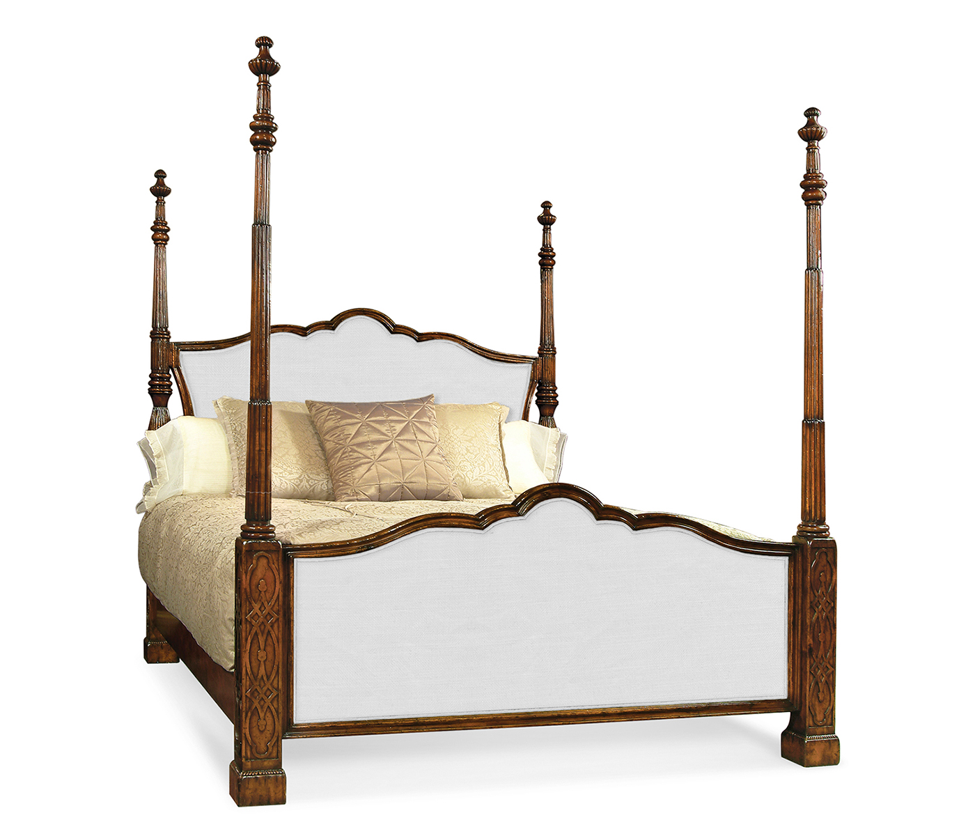 Four Poster Mahogany UK King  Bed