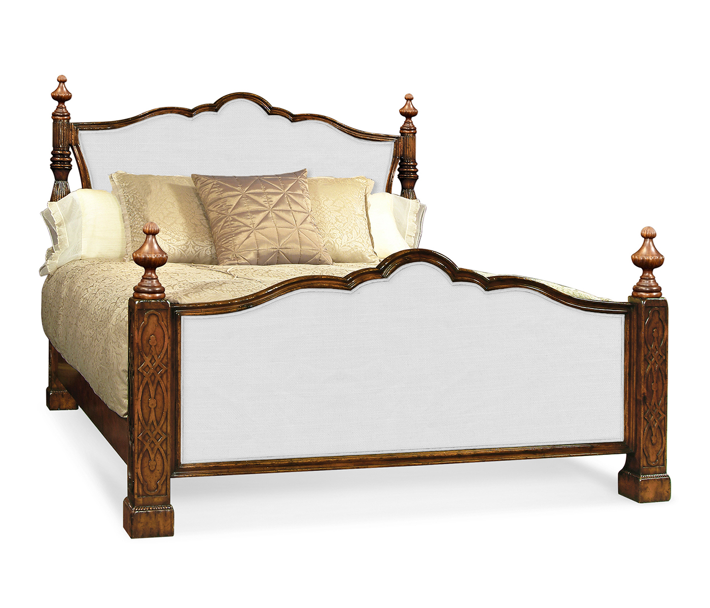 Four Poster Mahogany UK King  Bed