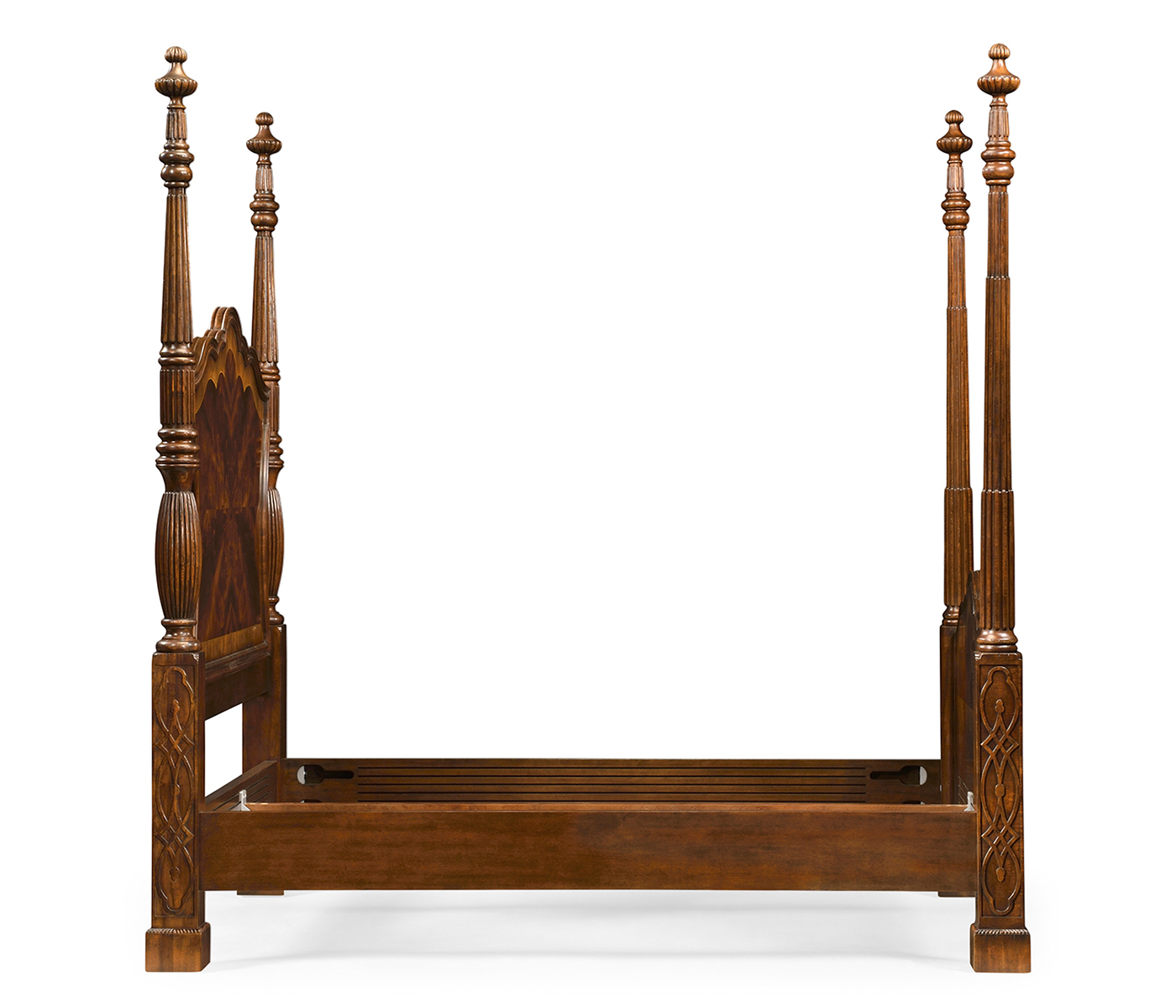 Four Poster Mahogany UK Queen Bed