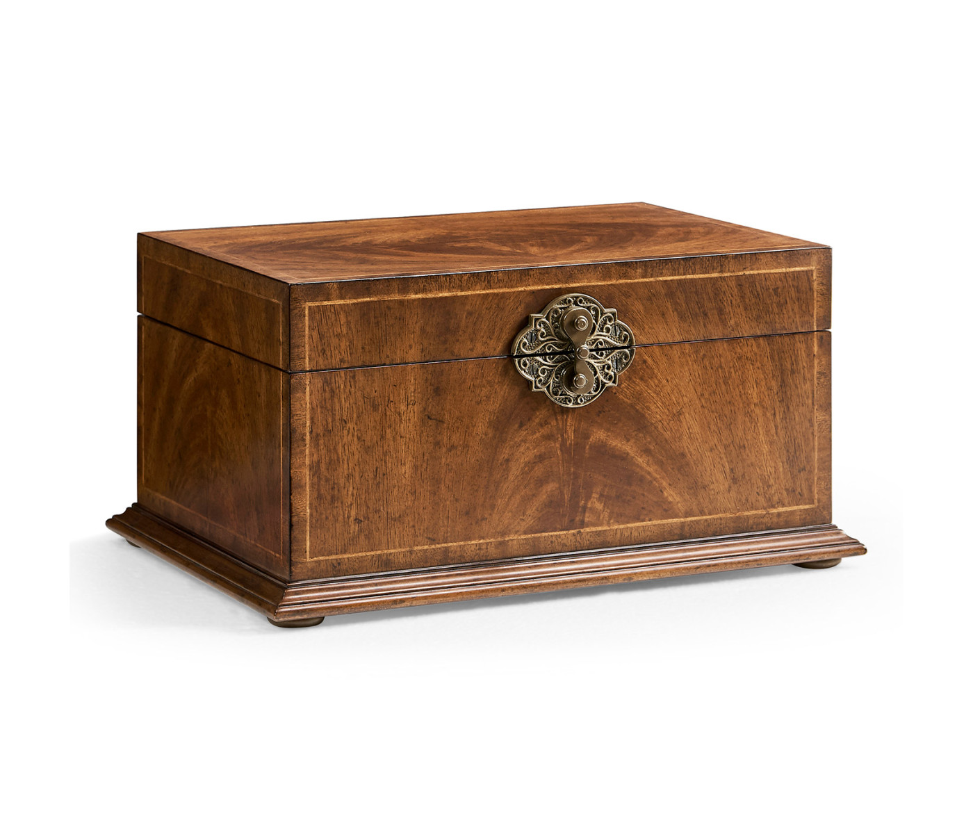 Rectangular Crotch Walnut Jewellery Box