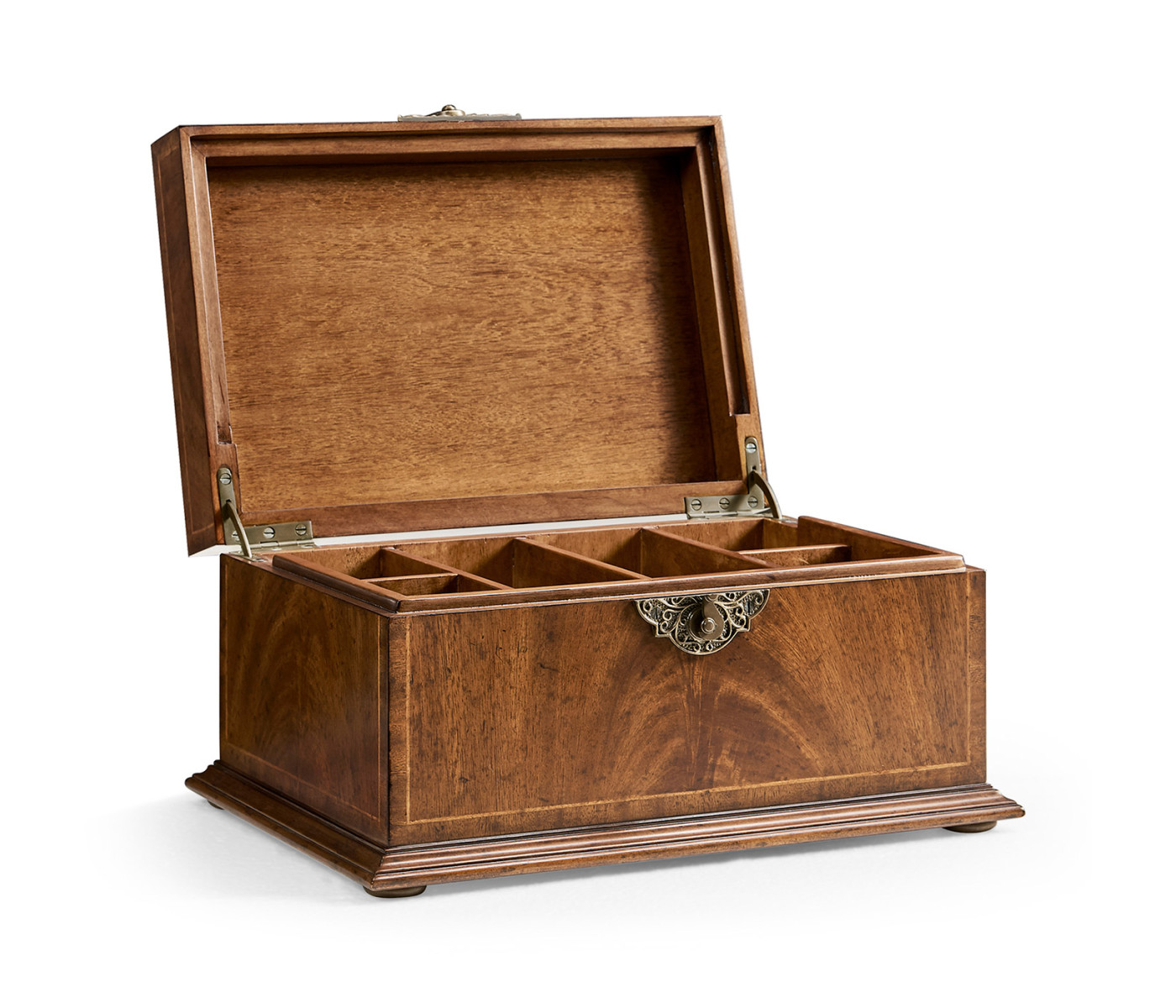 Rectangular Crotch Walnut Jewellery Box
