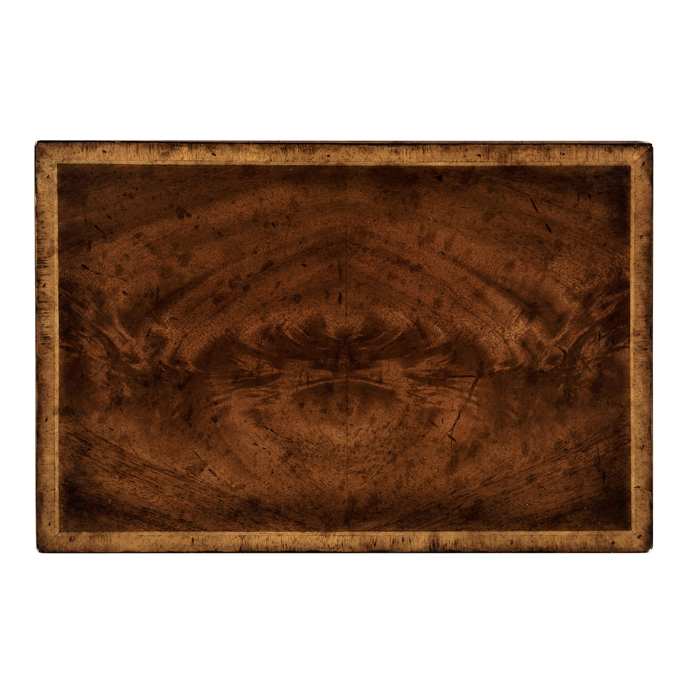 Rectangular Crotch Mahogany Jewellery Box