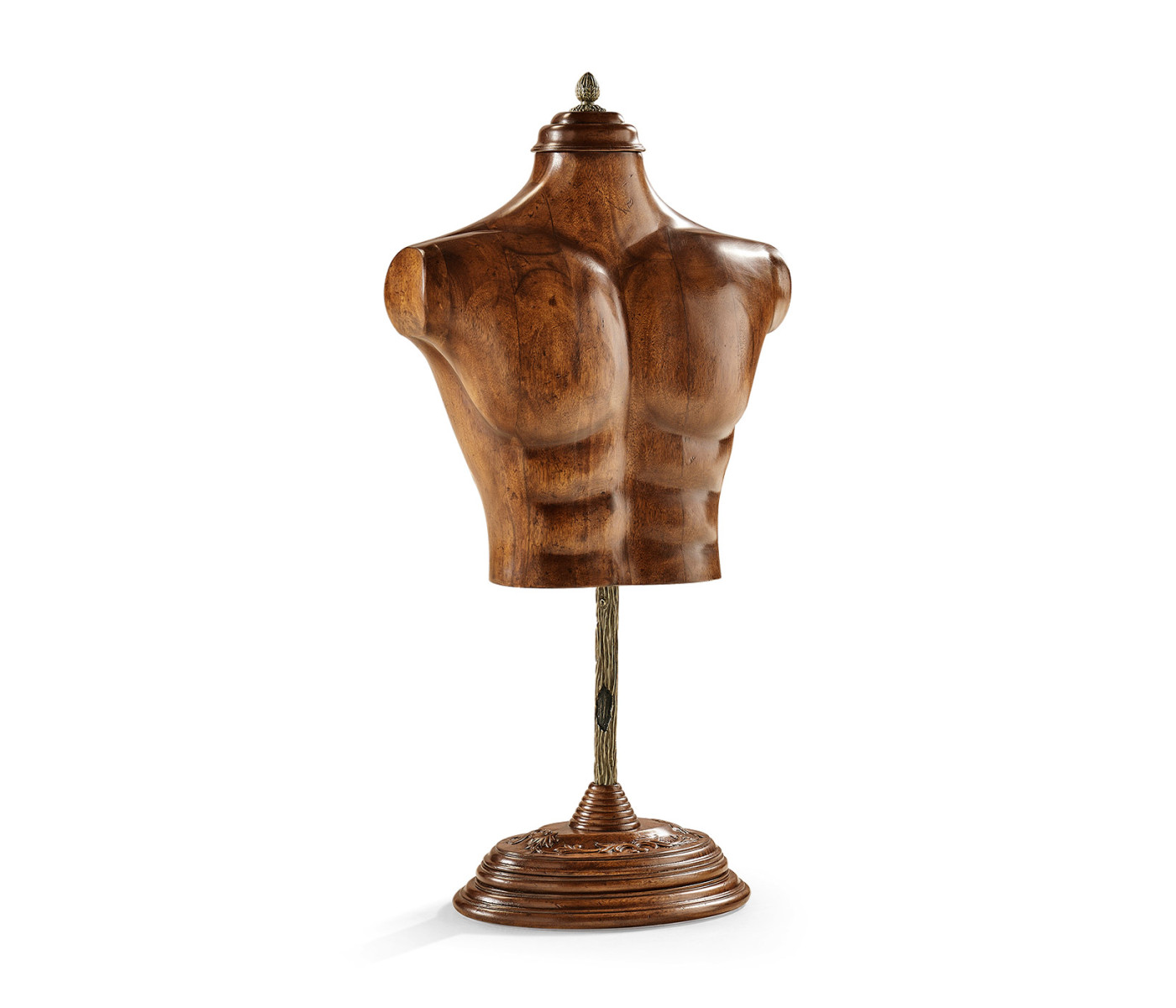Large Male Wooden Mannequin & Torso on Stand