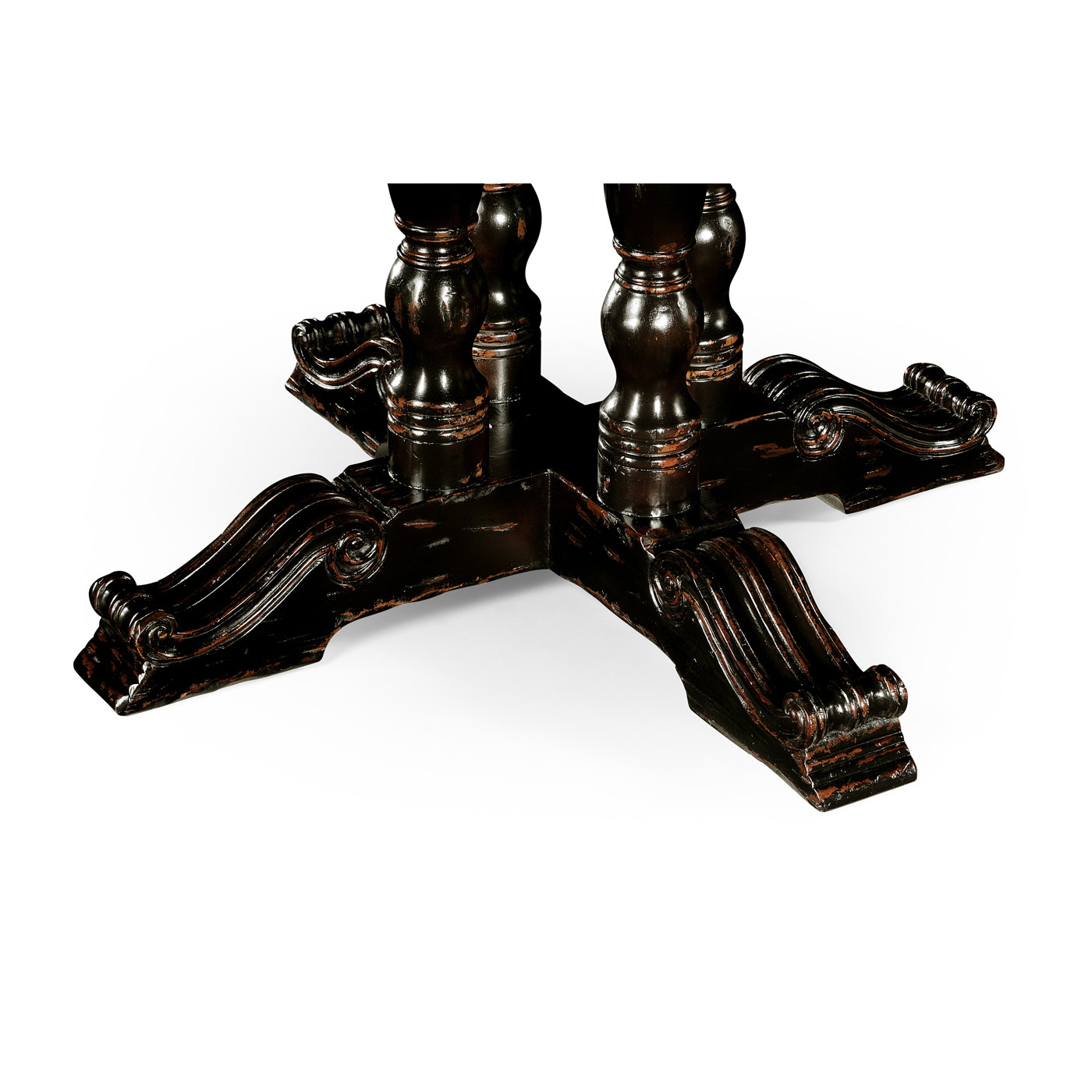 French Style Black Painted Dining Table 48