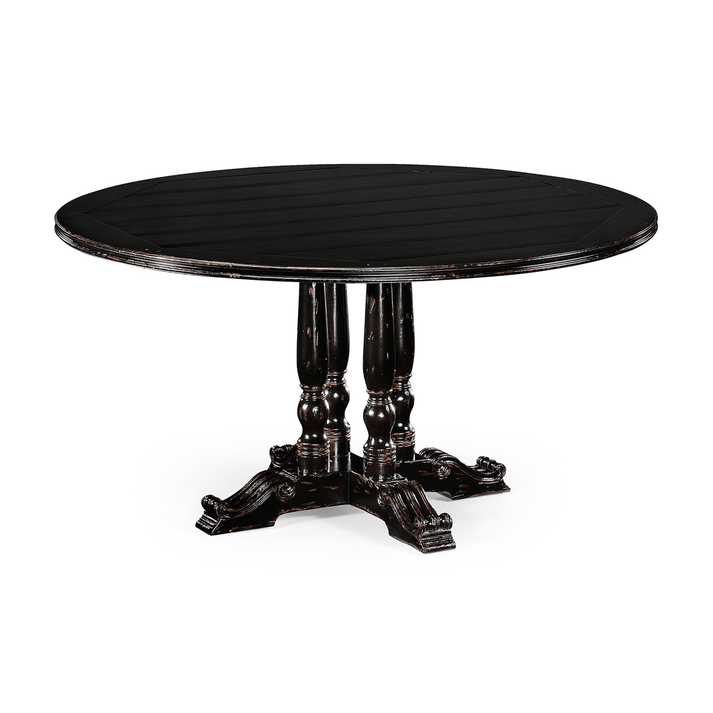 French Style Black Painted Dining Table 48