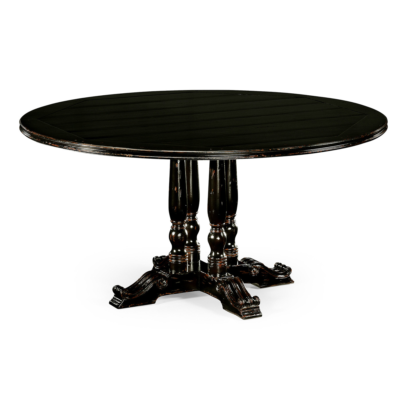 French Style Black Painted Dining Table 60