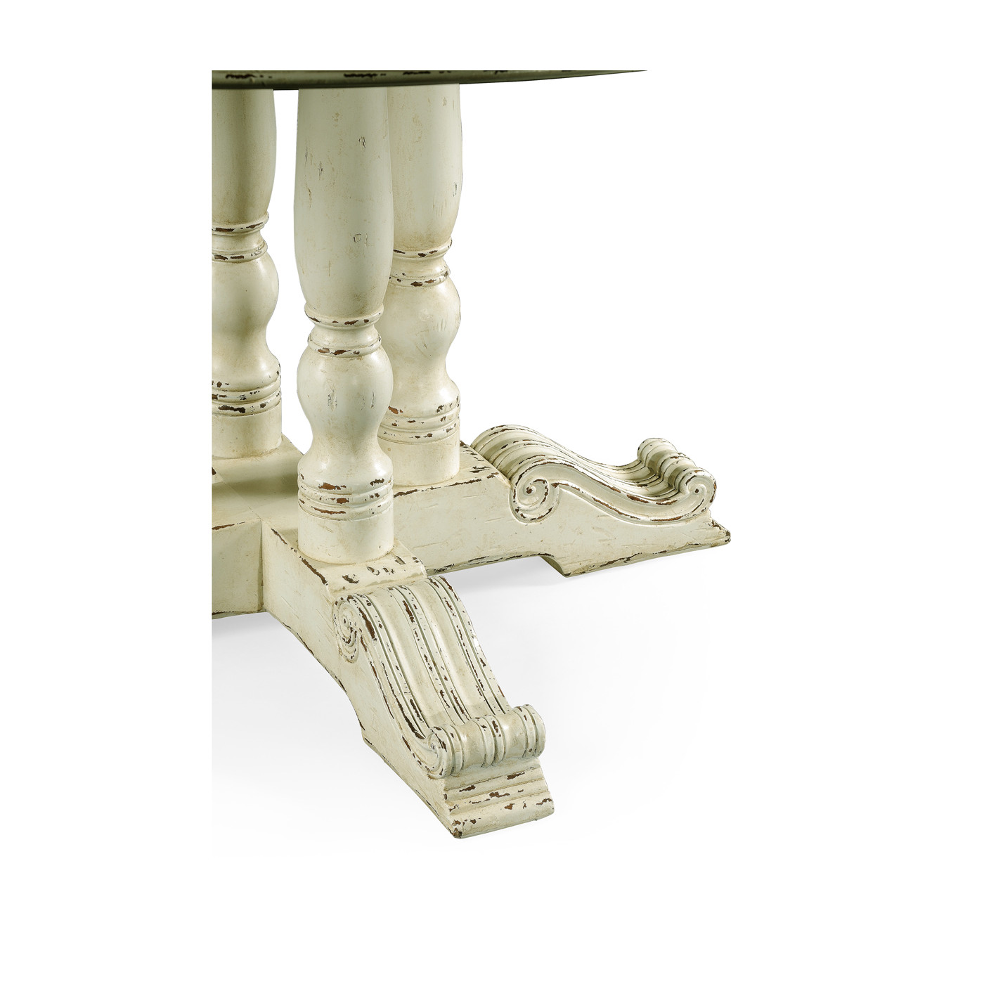 French Style Off-White Painted Dining Table 60