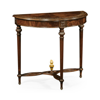 Napoleon III Mahogany Demilune Console