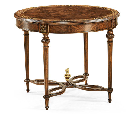 Napoleon III Mahogany Center Table (Plain Base)