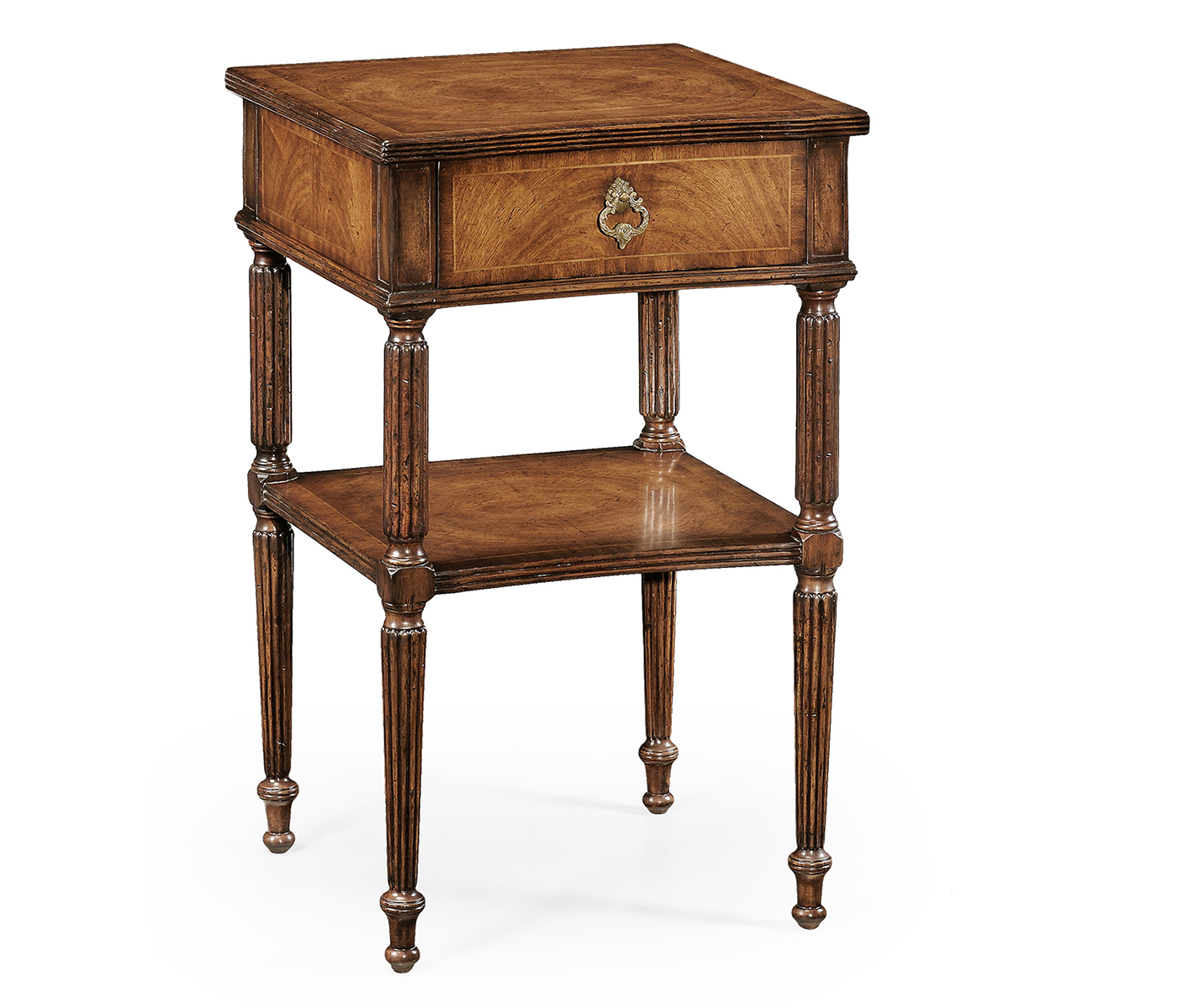 Regency Walnut Bedside Table