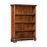 Walnut tall open adjustable bookcase three shelves (Small)