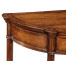 Walnut demilune console with bracket feet
