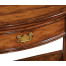 Walnut demilune console with bracket feet