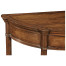 Walnut demilune console with bracket feet