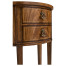 Crotch Walnut Demilune Narrow Tables