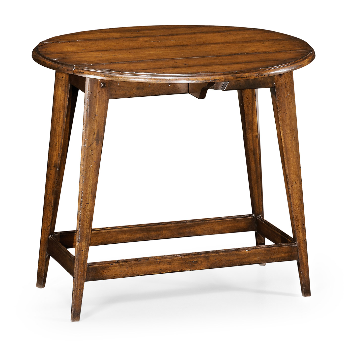 Folding walnut plank table