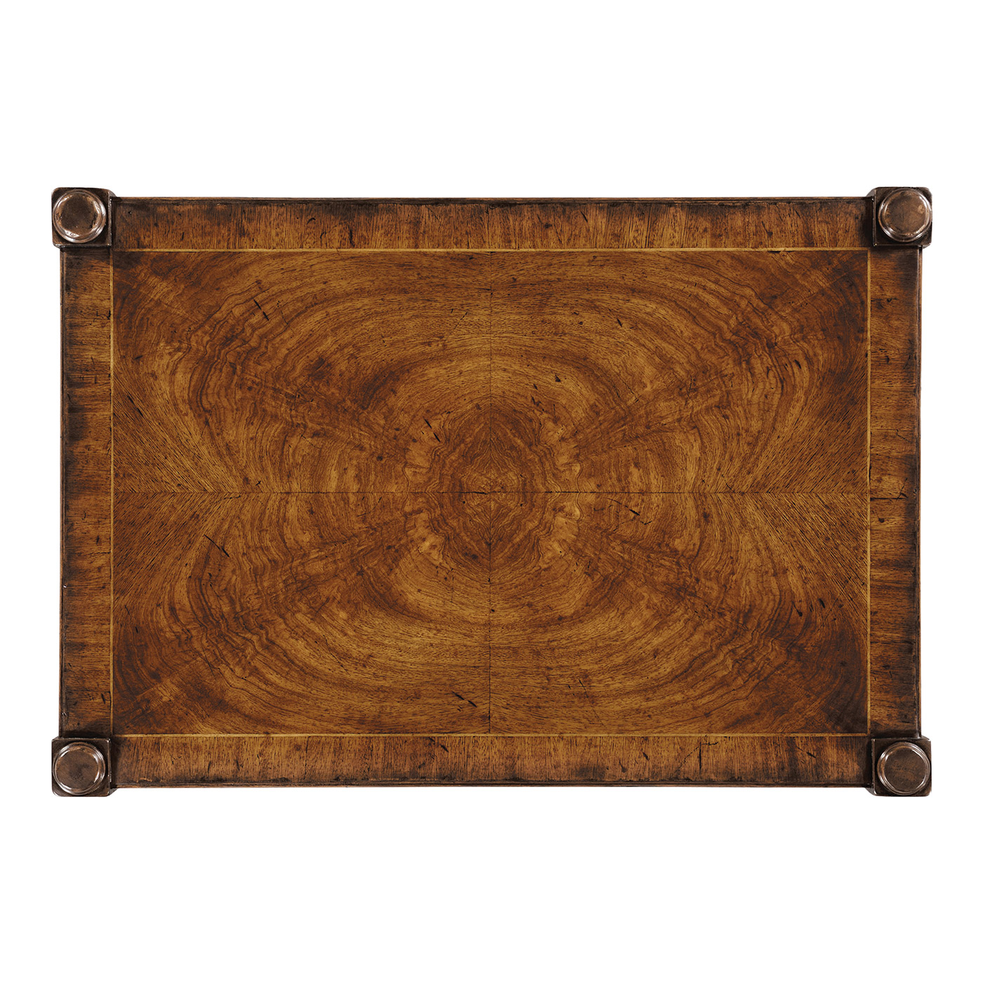 Crotch walnut veneer side table