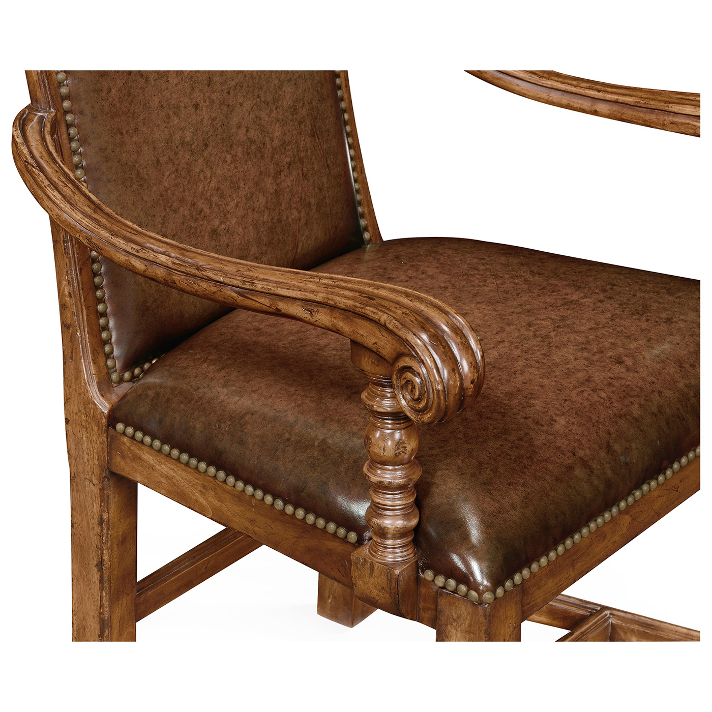 Country Walnut Dining Arm Chair