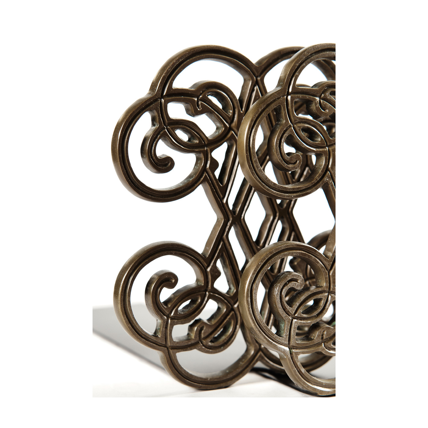 Pair of Patinated Brass Bookends