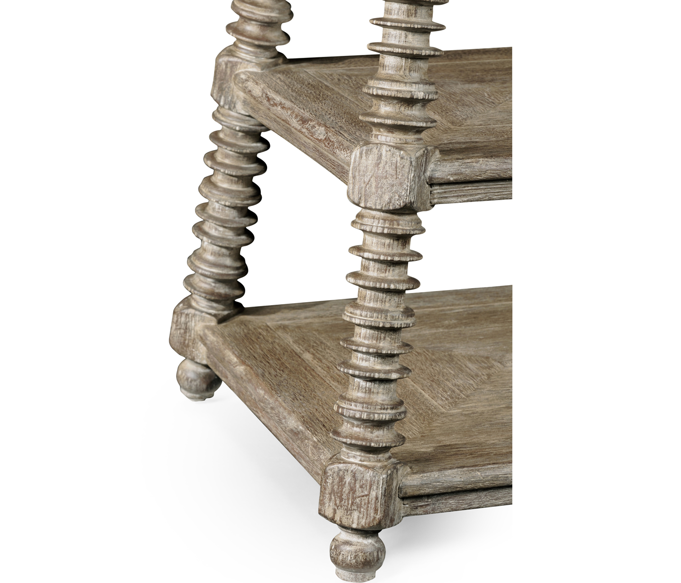 Weathered grey round side table