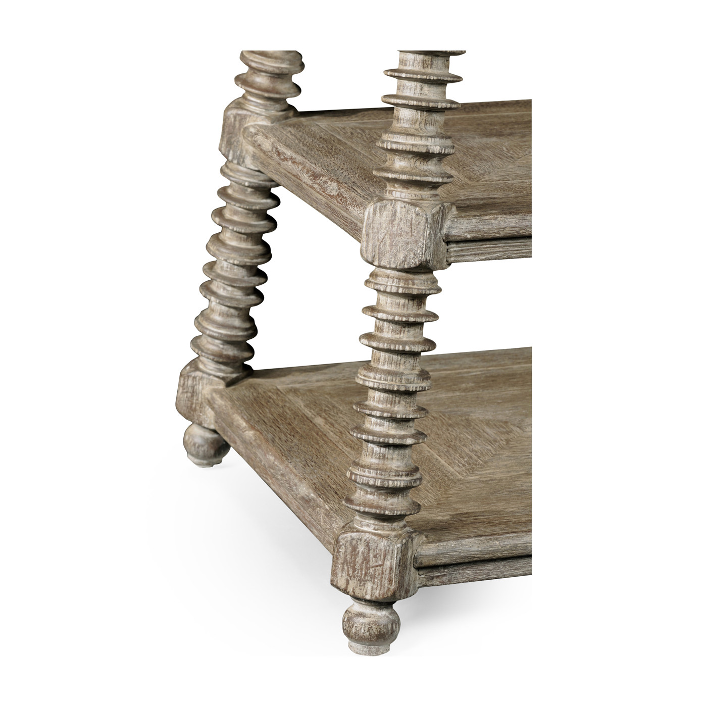 Weathered grey round side table