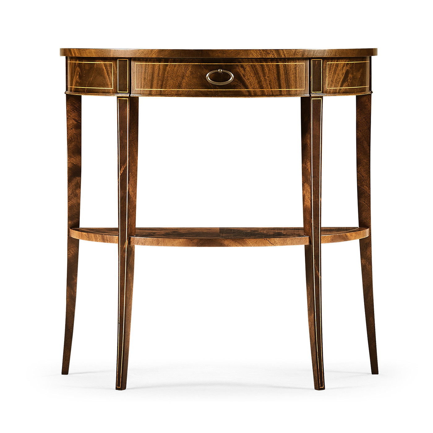 Boxwood stringing demilune console