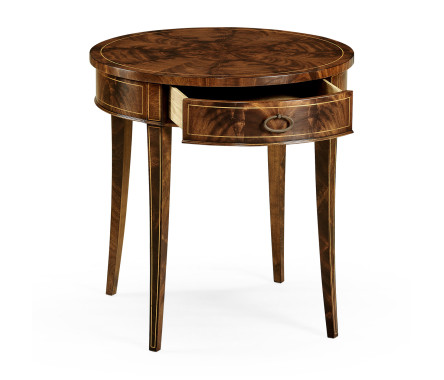 Round Antique Mahogany Side Table