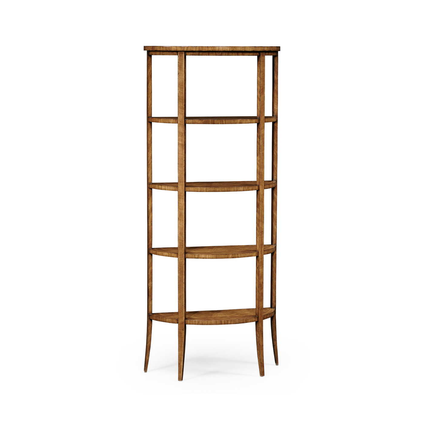 Biedermeier Style Walnut Five-Tier Étagère (Walnut)