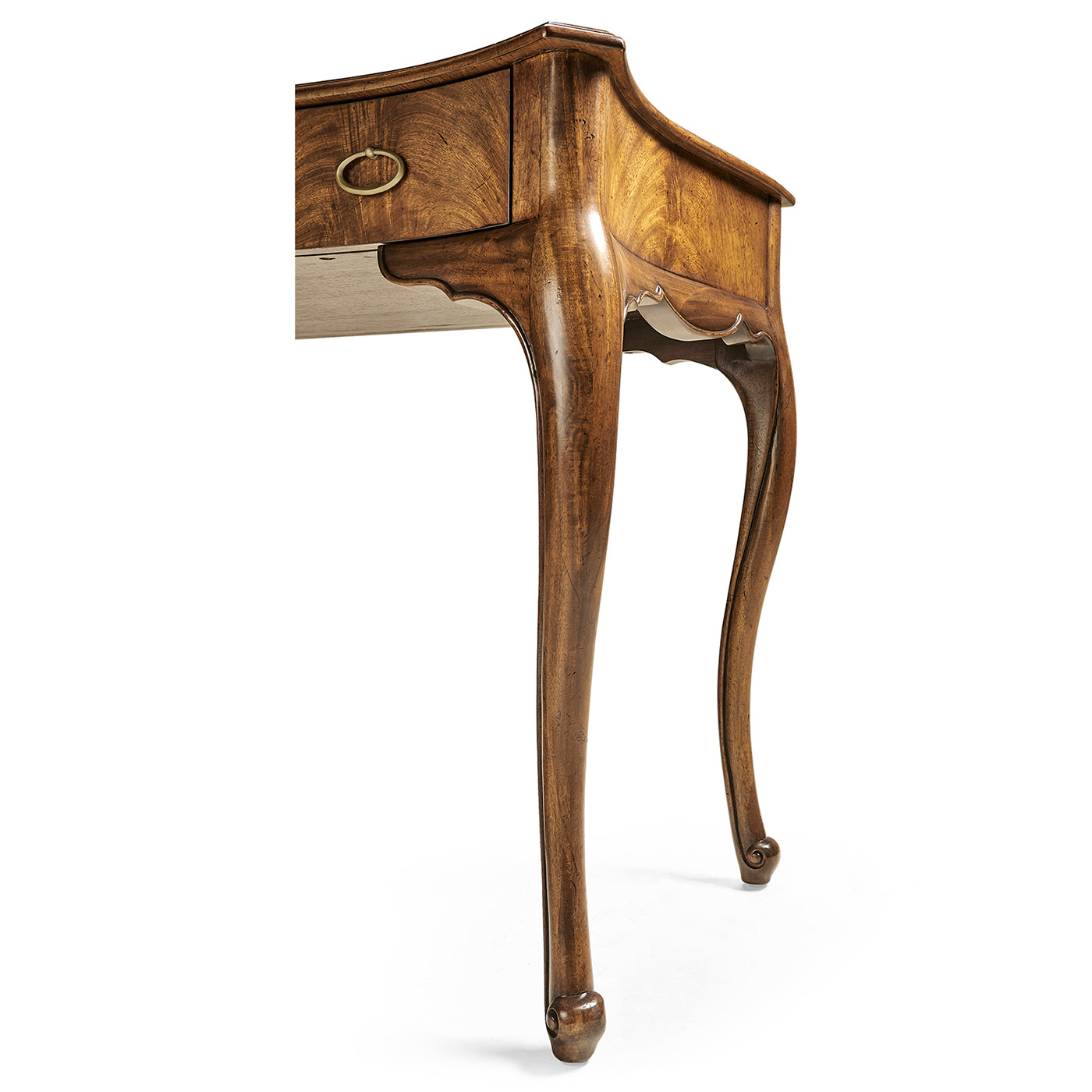 Dressing table with hinged mirror