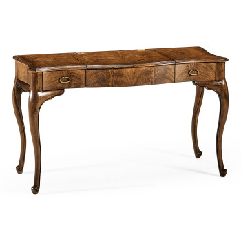 Dressing table with hinged mirror