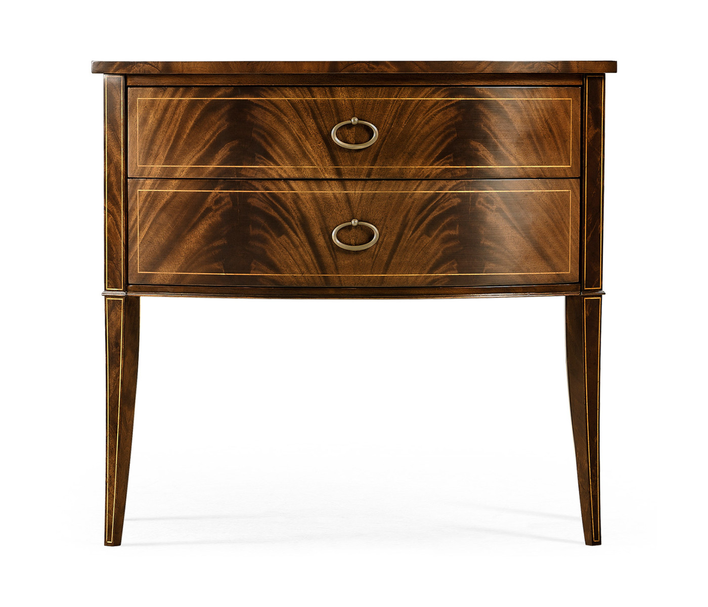 Biedermeier Style Mahogany Bow Front Chest