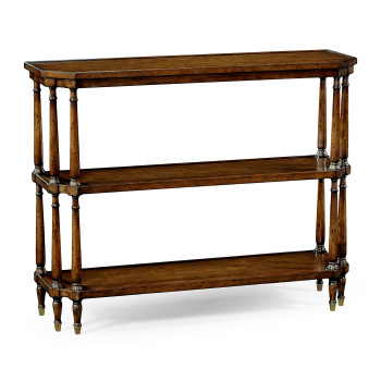 Antique walnut console on baluster legs