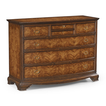 Crotch walnut chest of drawers