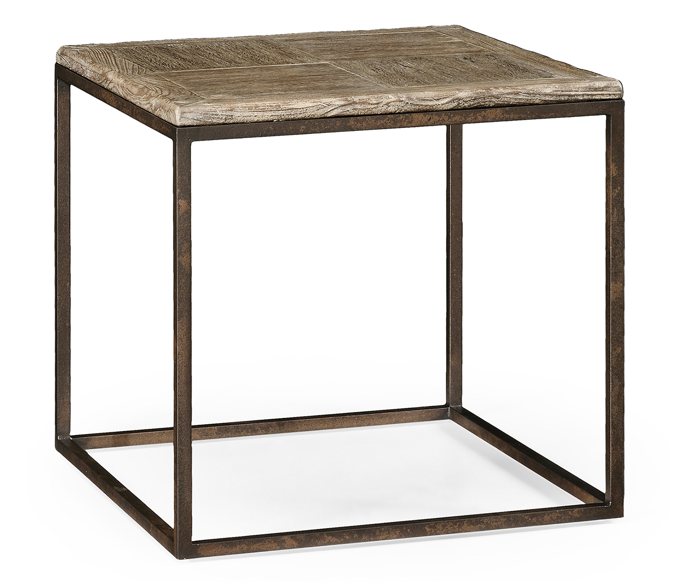 Limed iron side table