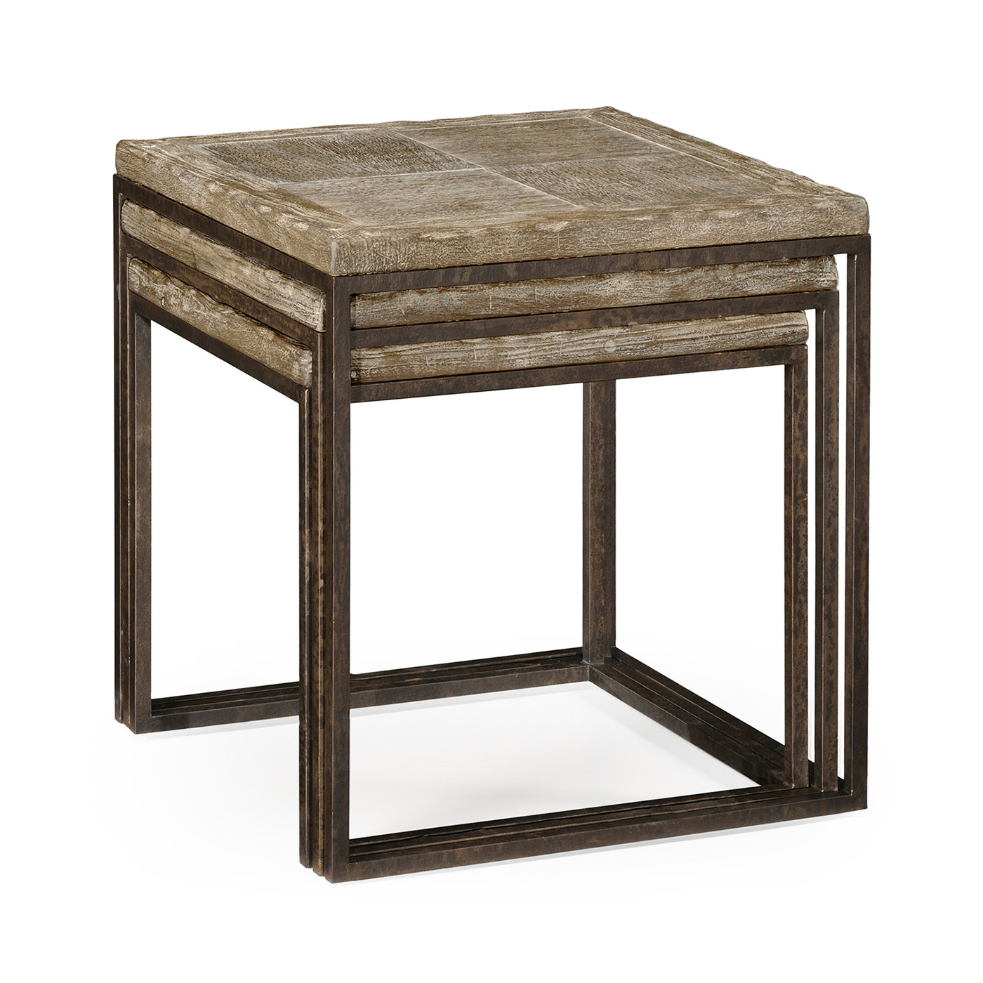 Limed iron nest of tables