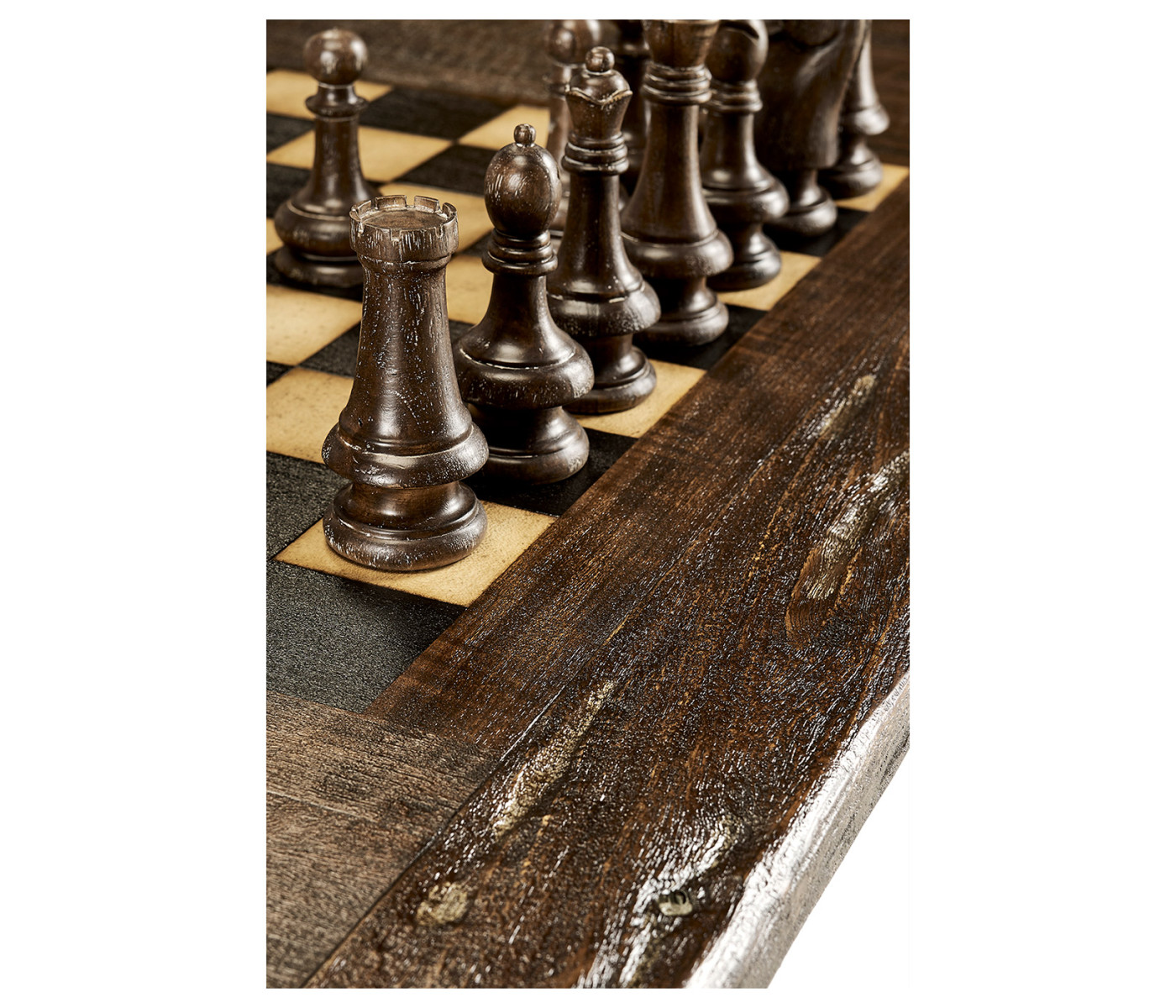 Turned Leg Heavy Distressed Games/Coffee Table