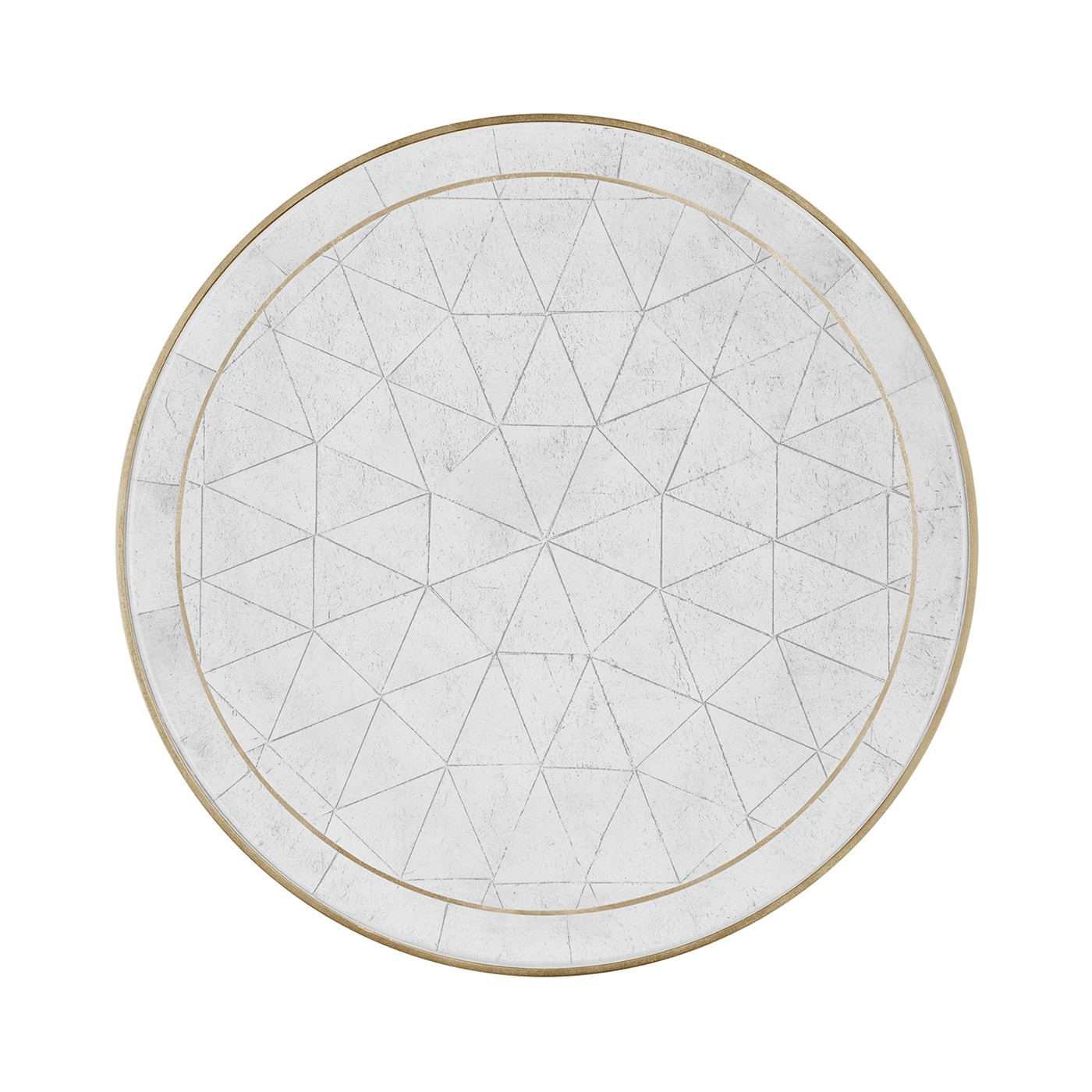 Églomisé & Silver Iron Round Lamp Table